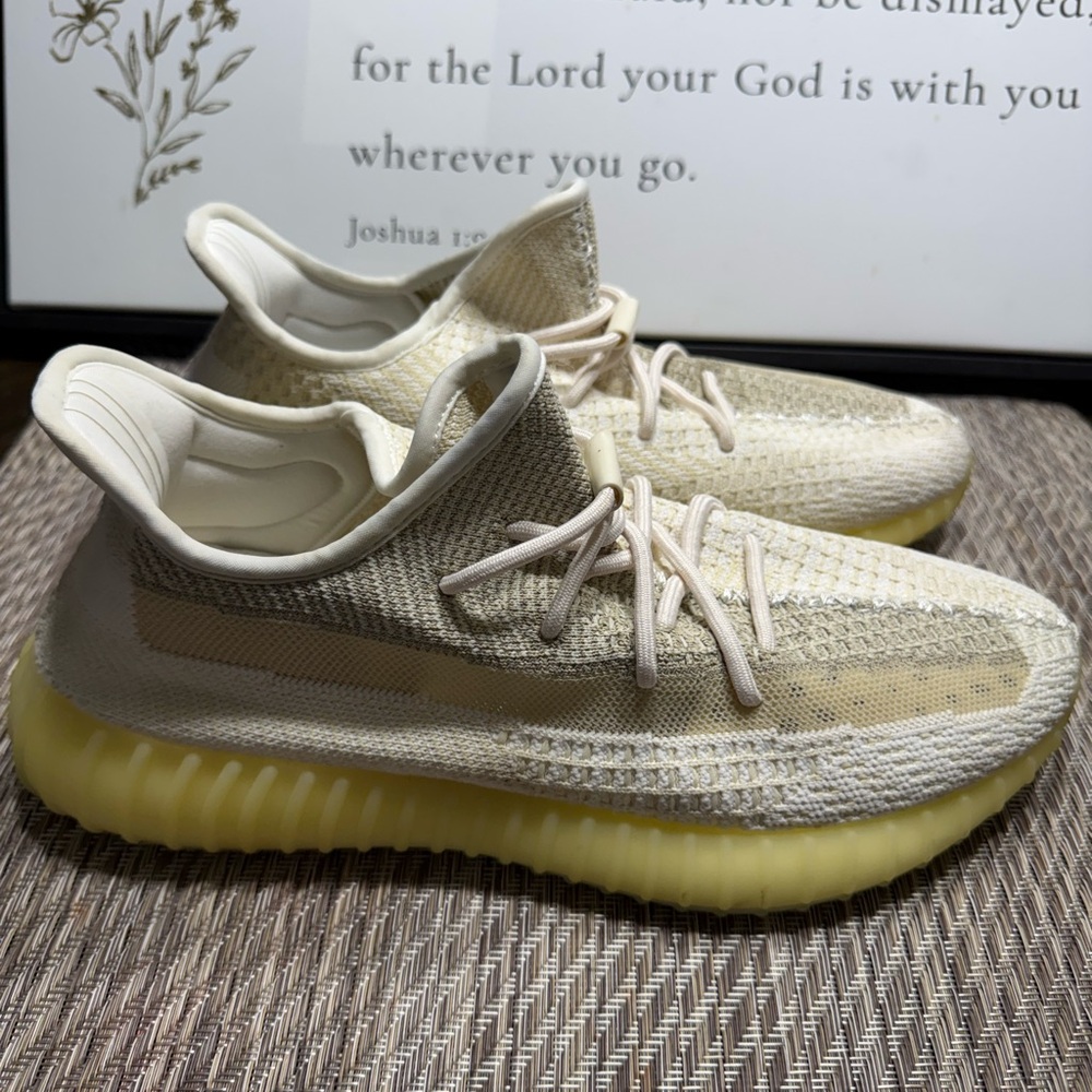 Adidas Yeezys Cream and Yellow Sneakers Men SZ 11.  Box9 - Picture 2 of 7